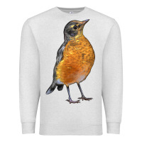 Oatmeal Heather American Robin Bird Premium Sweatshirt - LillyAllenDesigns