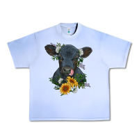 Grape Ice baby cow black angus calf with flowers Urban Heavy Tee - RanaPortraitStore