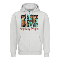 Dove Grey rt respiratory therapist Zipper Hoodie - JahusDesignShop