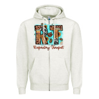 Oatmeal Heather rt respiratory therapist Zipper Hoodie - JahusDesignShop