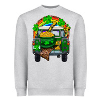 Heather Grey st patricks day truck with pot of gold horseshoe a Heavyweight Sweatshirt - RanaPortraitStore