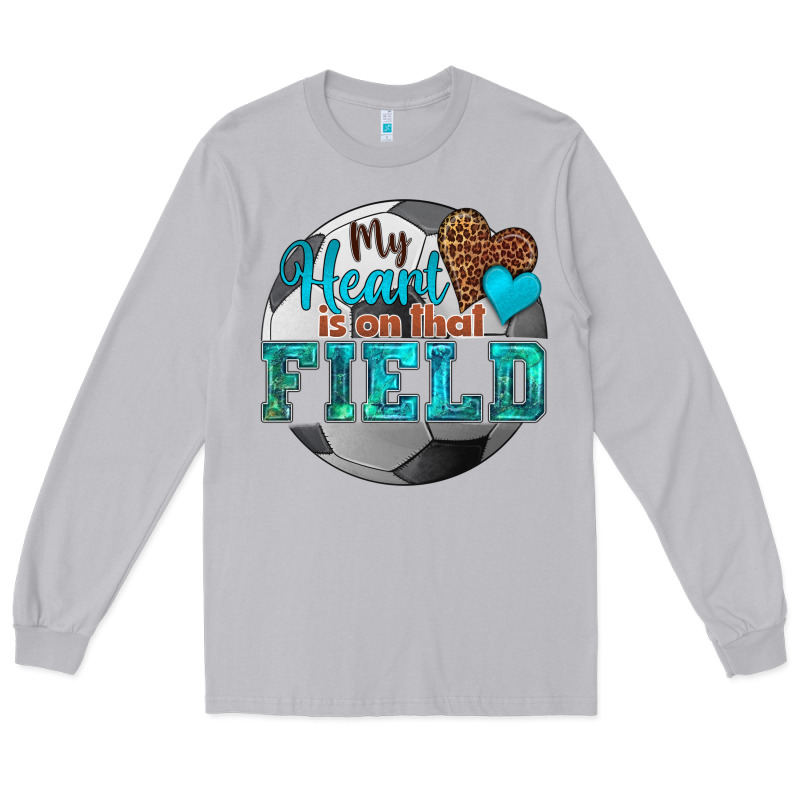 My Heart Is On That Field Soccer Long Sleeve Tee by HRA Design Shop | Teevron