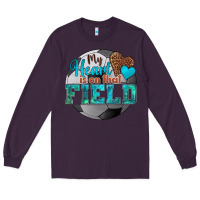 Plum my heart is on that field soccer Long Sleeve Tee - HRA Design Shop