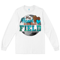 White my heart is on that field soccer Long Sleeve Tee - HRA Design Shop