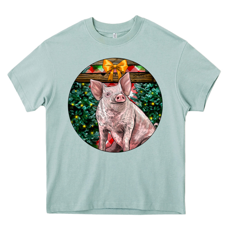 Christmas Pig Heavy Core Tee by LillyAllenDesigns | Teevron