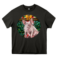 Asphalt christmas pig Heavy Core Tee - LillyAllenDesigns