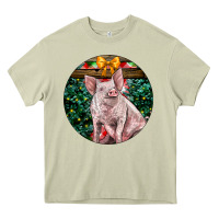 Mossy christmas pig Heavy Core Tee - LillyAllenDesigns