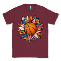 Burgundy basketball sunflower Classic Tee - HRA Design Shop