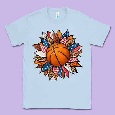 Basketball Sunflower Classic Tee Designed By Hra Design Shop