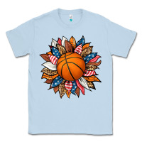 Dusty Blue basketball sunflower Classic Tee - HRA Design Shop