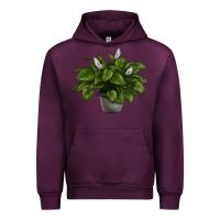 Mauve Wine Peace Lily Urban Hoodie - LillyAllenDesigns