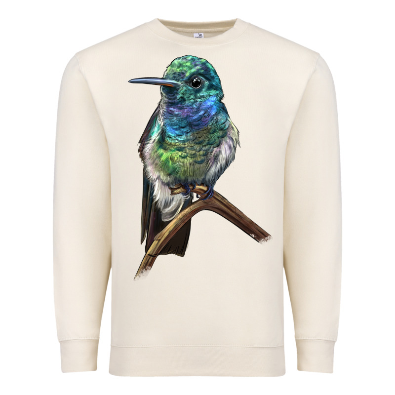 Ruby Throcuted Hummingbird Premium Sweatshirt by LillyAllenDesigns | Teevron