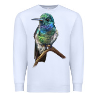 White Ruby Throcuted Hummingbird Premium Sweatshirt - LillyAllenDesigns