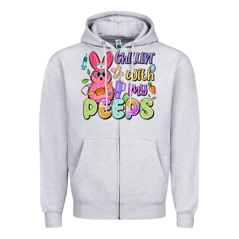 Chillin' With My Peeps Zipper Hoodie by Artiststas | Teevron