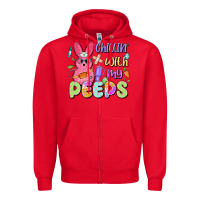 Red chillin' with my peeps Zipper Hoodie - Artiststas