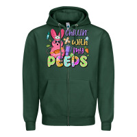 Sports Green chillin' with my peeps Zipper Hoodie - Artiststas