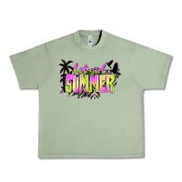 Oil Green hot girl summer with palms Urban Heavy Tee - texasbilliewilder