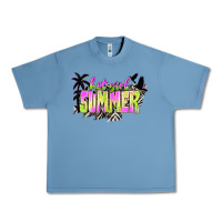 Pebble Blue hot girl summer with palms Urban Heavy Tee - texasbilliewilder