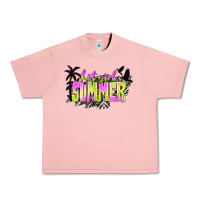 Salmon hot girl summer with palms Urban Heavy Tee - texasbilliewilder