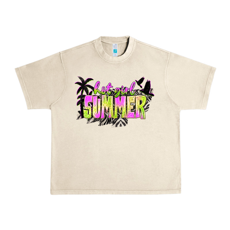 Hot Girl Summer With Palms Urban Heavy Tee by texasbilliewilder | Teevron