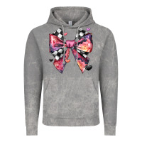 Cloud Rock coquette bow floral checkered pattern Vintage Hoodie - JahusDesignShop