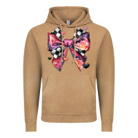 Vintage Camel coquette bow floral checkered pattern Vintage Hoodie - JahusDesignShop