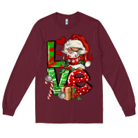 Burgundy love gnomes Long Sleeve Tee - FaDigitalArtStudio