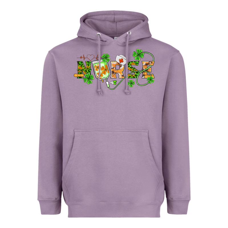 St Patricks Day Nurse Heavyweight Hoodie by BarkalooDesign | Teevron