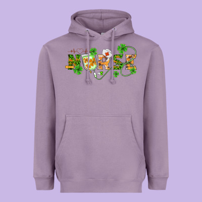 St Patricks Day Nurse Heavyweight Hoodie Designed By Barkaloodesign