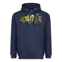 Navy st patricks day nurse Heavyweight Hoodie - BarkalooDesign
