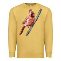 Antique Gold Northern Cardinal Bird Premium Sweatshirt - LillyAllenDesigns