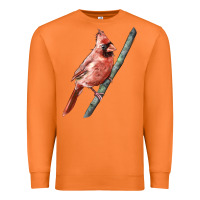 Carrot Northern Cardinal Bird Premium Sweatshirt - LillyAllenDesigns