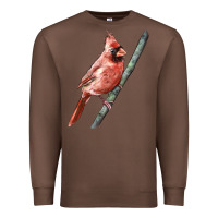 Chestnut Northern Cardinal Bird Premium Sweatshirt - LillyAllenDesigns