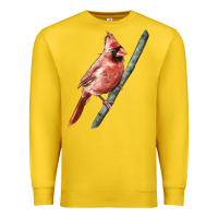 Lemon Northern Cardinal Bird Premium Sweatshirt - LillyAllenDesigns