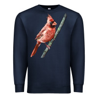 Navy Northern Cardinal Bird Premium Sweatshirt - LillyAllenDesigns