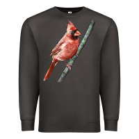 Smoke Northern Cardinal Bird Premium Sweatshirt - LillyAllenDesigns