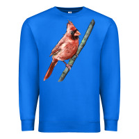 True Royal Northern Cardinal Bird Premium Sweatshirt - LillyAllenDesigns