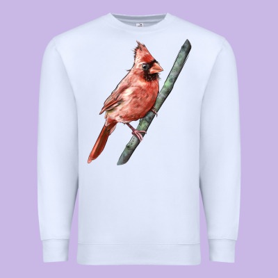 Northern Cardinal Bird Premium Sweatshirt Designed By Lillyallendesigns