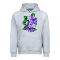 Heather Grey Mayflower Plant Illustrations Urban Hoodie - LillyAllenDesigns