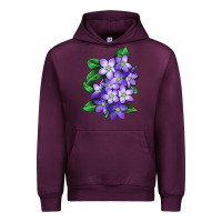 Mauve Wine Mayflower Plant Illustrations Urban Hoodie - LillyAllenDesigns
