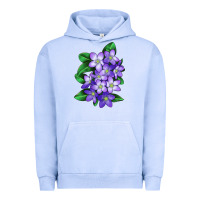 Pigment Grape Ice Mayflower Plant Illustrations Urban Hoodie - LillyAllenDesigns