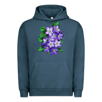 Pigment Midnight Navy Mayflower Plant Illustrations Urban Hoodie - LillyAllenDesigns