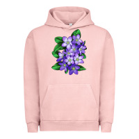 Pigment Salmon Mayflower Plant Illustrations Urban Hoodie - LillyAllenDesigns