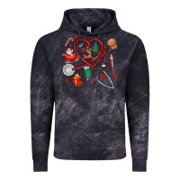 Cloud Black christmas nurse Vintage Hoodie - MaliasSmallBusiness