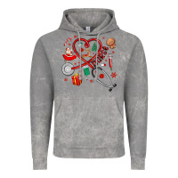 Cloud Rock christmas nurse Vintage Hoodie - MaliasSmallBusiness