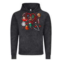 Vintage Black christmas nurse Vintage Hoodie - MaliasSmallBusiness