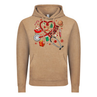 Vintage Coffee christmas nurse Vintage Hoodie - MaliasSmallBusiness