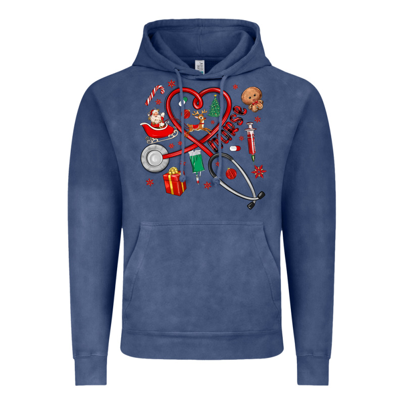 Christmas Nurse Vintage Hoodie by MaliasSmallBusiness | Teevron