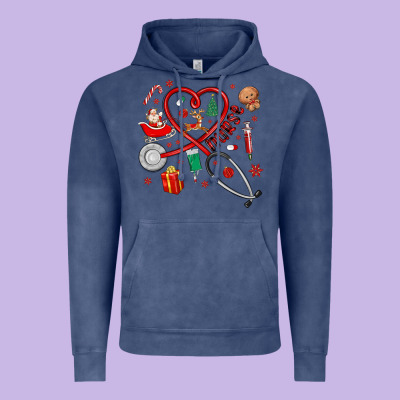 Vintage Hoodie christmas nurse