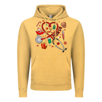 Vintage Mustard christmas nurse Vintage Hoodie - MaliasSmallBusiness